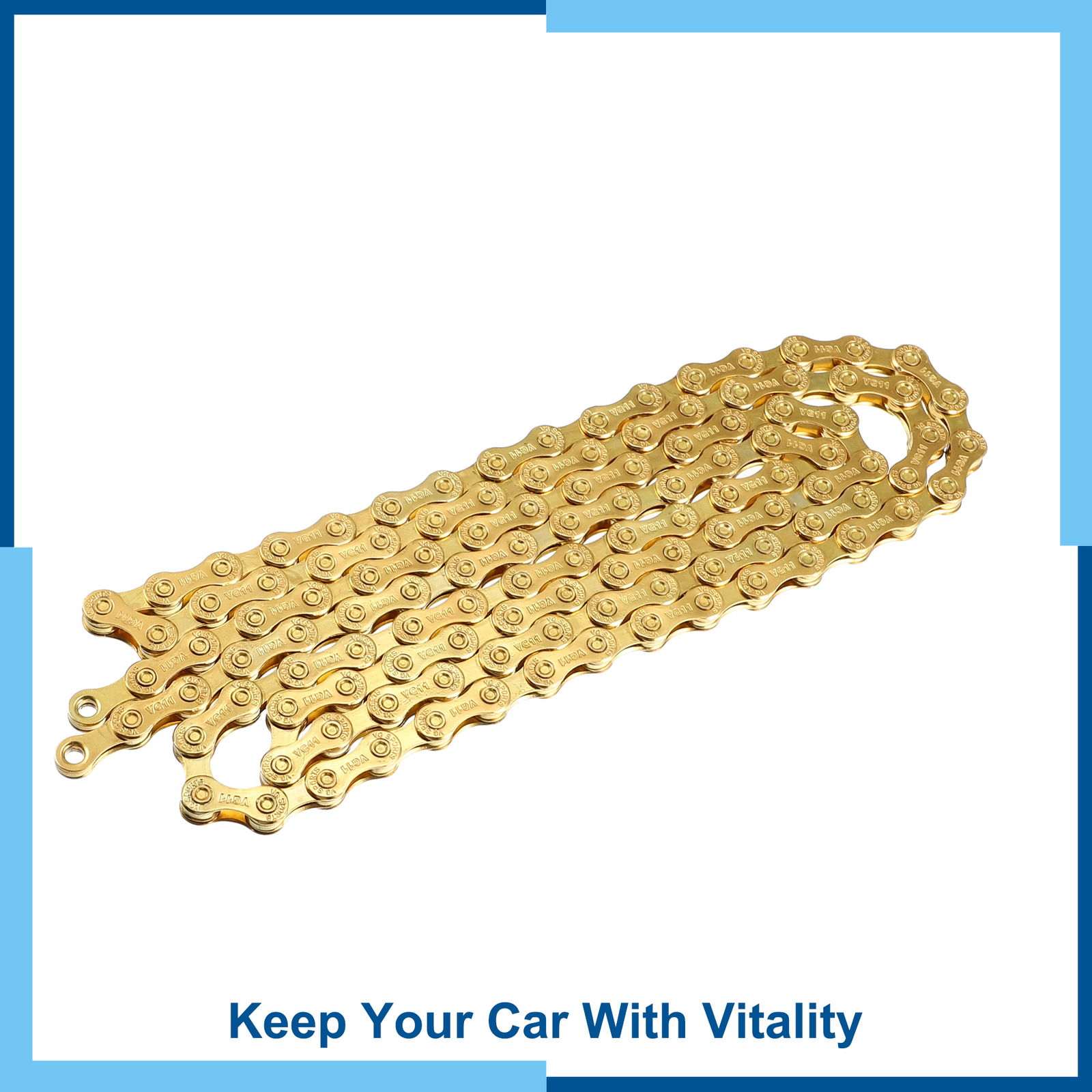 Pack (1) 11 Speed 116 Links Speed Chain for Bicycle Bike MTB Metal Gold Tone