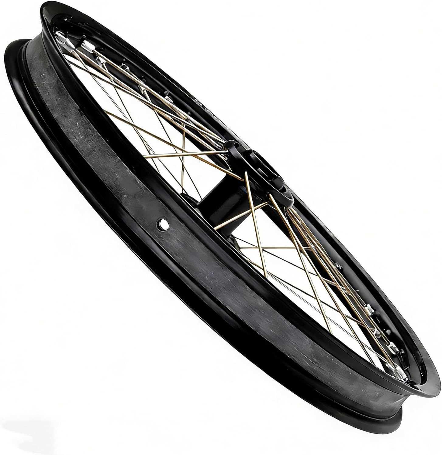 2-Pack Motorcycle Rim Tape, Heavy-Duty Rubber Rim Strip with Pre-Cut Valve Hole,