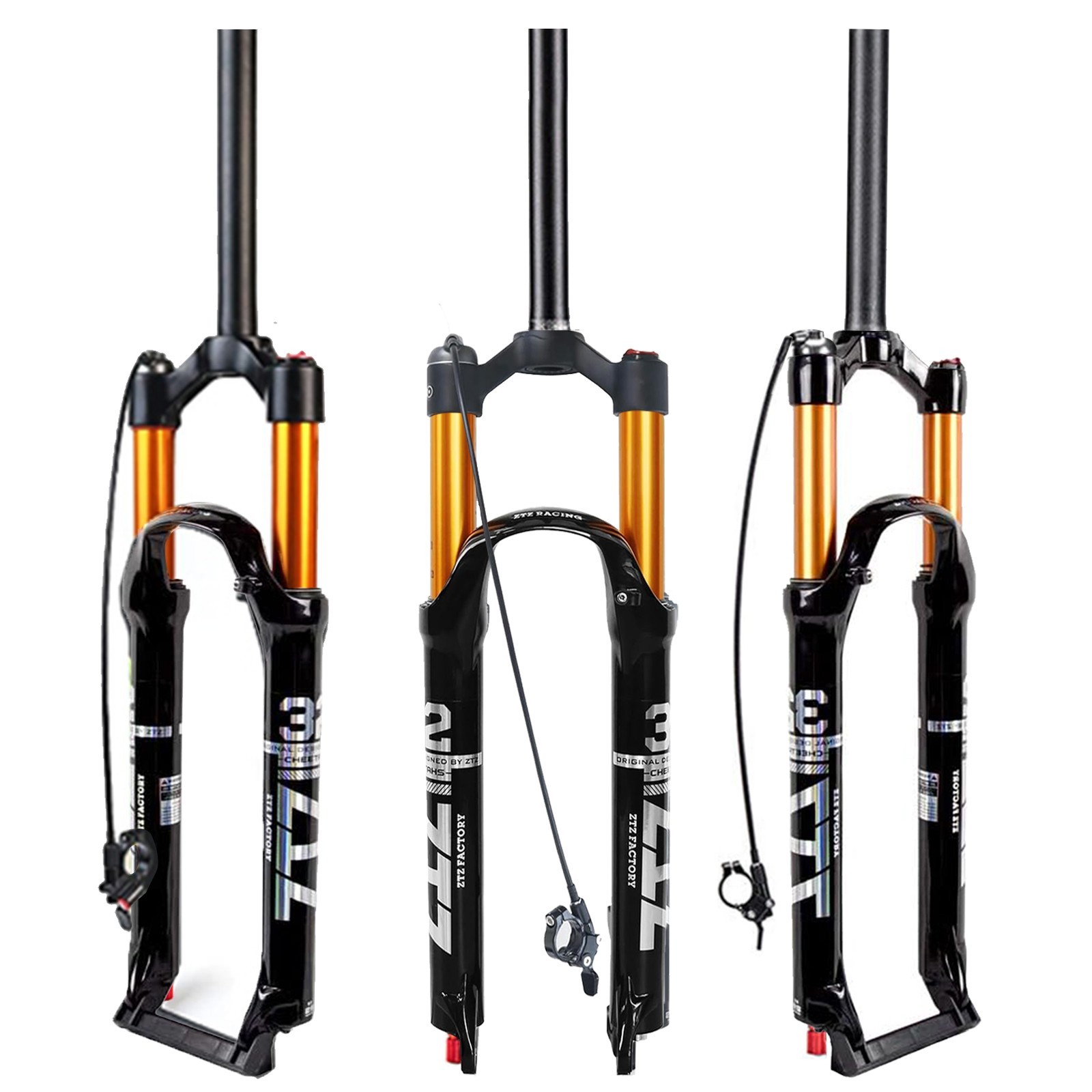 ZTZ 26/27.5/29 inch MTB Air Suspension Fork QR 9mm*100mm for XC/AM Mountain Bike