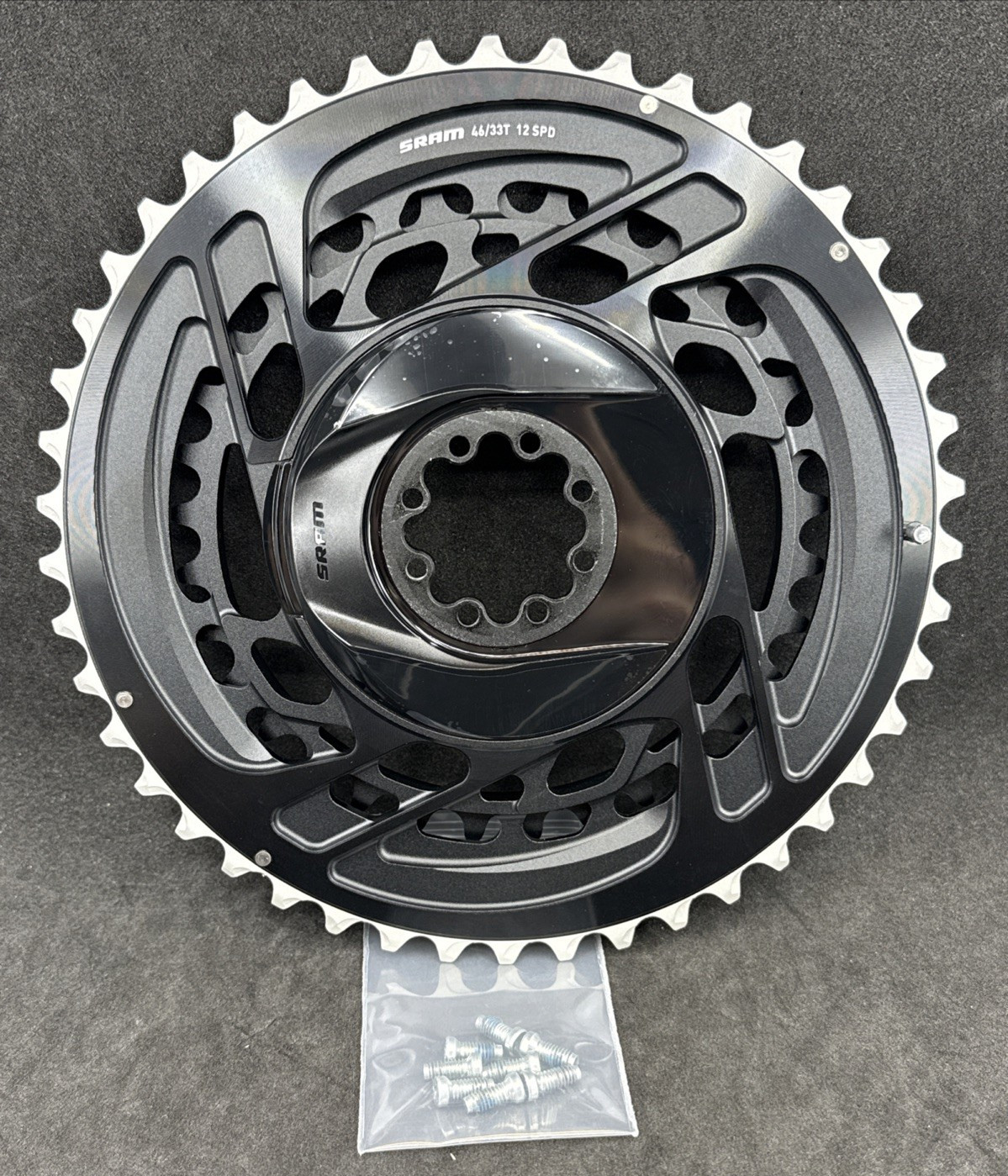 SRAM Force AXS D2 2×12-Speed 46 & 33t 8-Bolt Direct Mount Chainrings MSRP $270