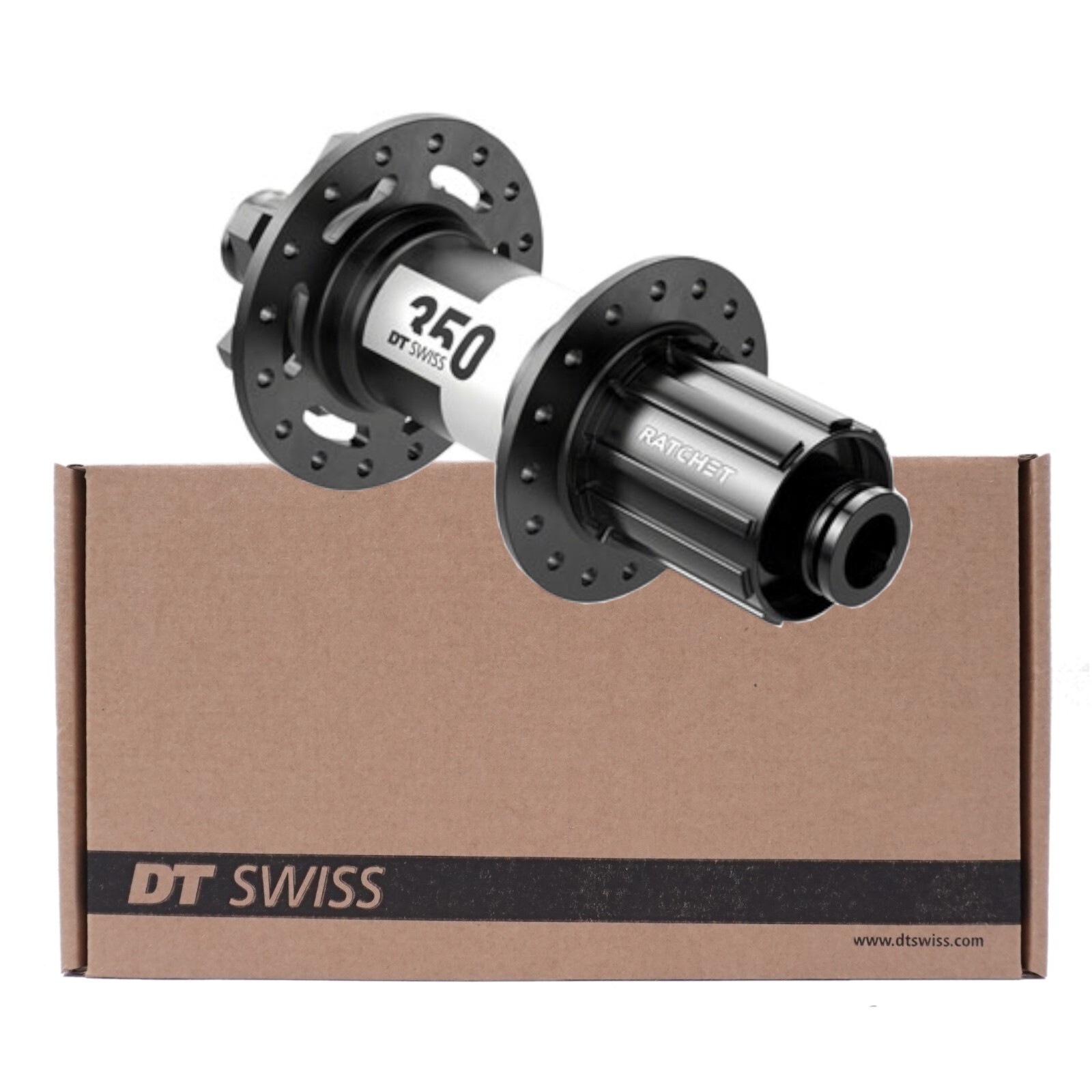 DT Swiss 350 Rear Hub TA 12x148mm BOOST 6-Bolt Disc HG Shimano type Black 32H