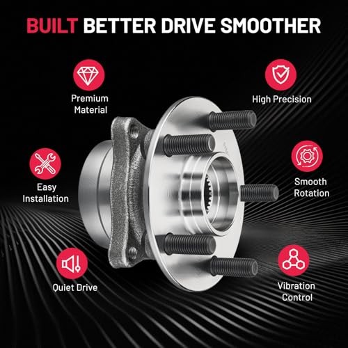 513265 2PCS Front Wheel Bearing and Hub Assembly 5 Lugs Compatible 2PCS 513265