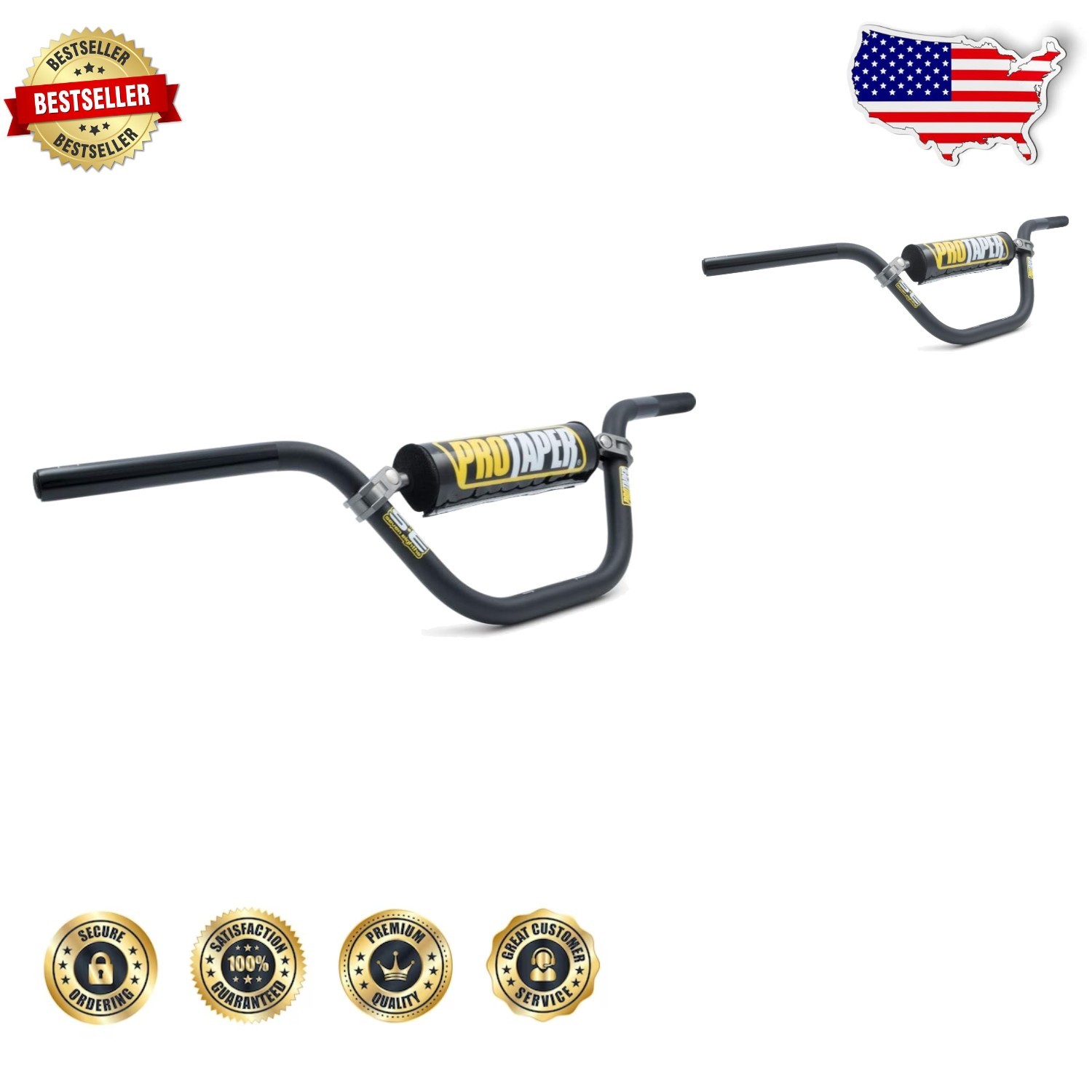 Aerospace Aluminum XR 50 Handlebars – SE Series 7/8″ Jet Black, Shot Peened