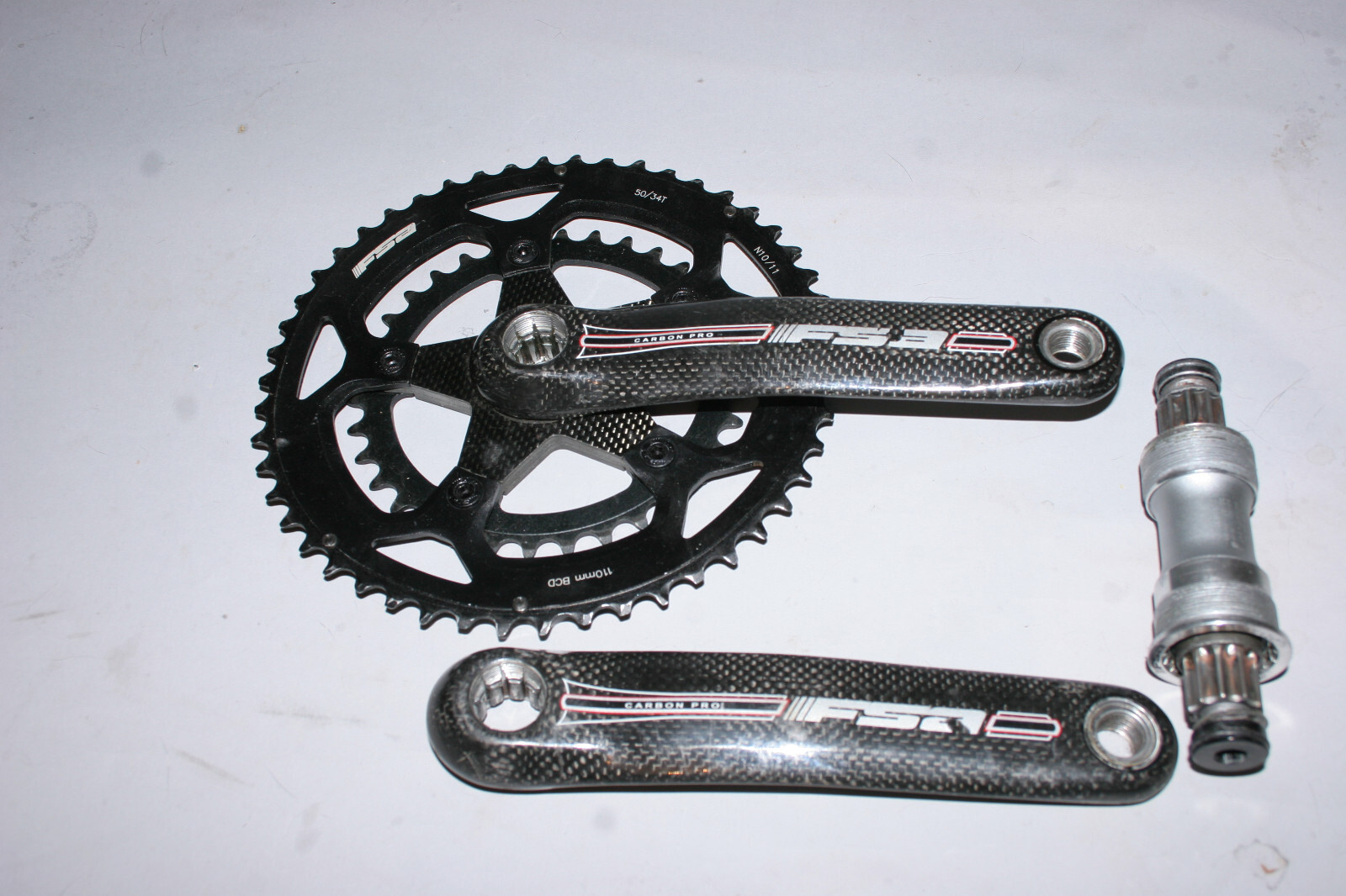 FSA Carbon Pro Crankset (50/34T) with Platinum Pro Ti BB