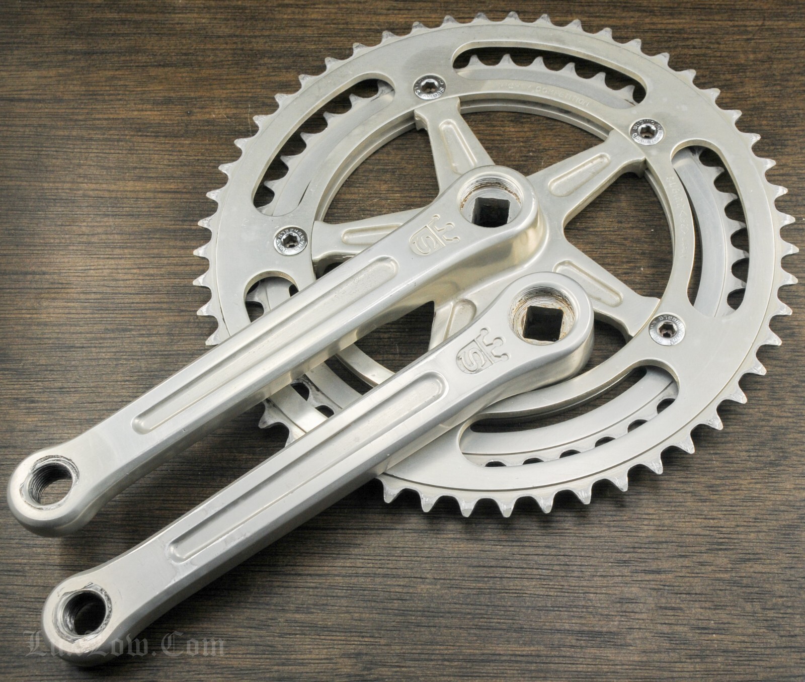 Vintage Sugino Mighty Competition RoadBike CRANKS 171mm52t44t Chainrings Bicycle