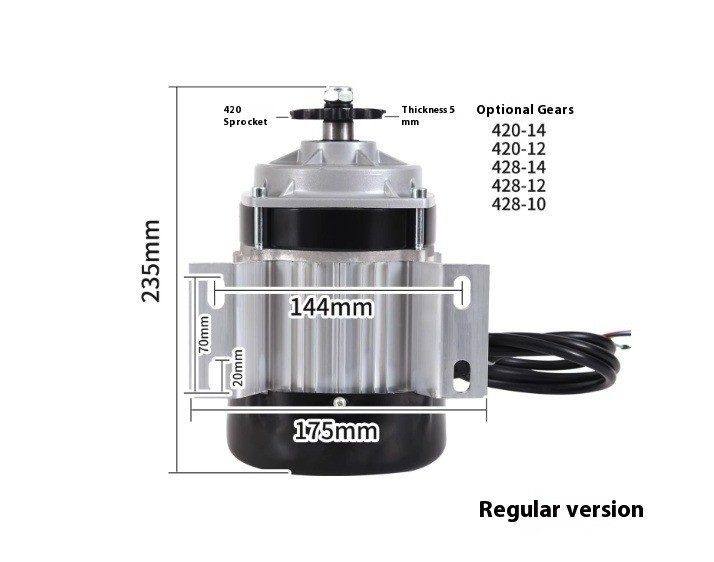 24V 48V Electric Motor for Bicycle Brushless Motor E-Bike E-Tricycle Controller