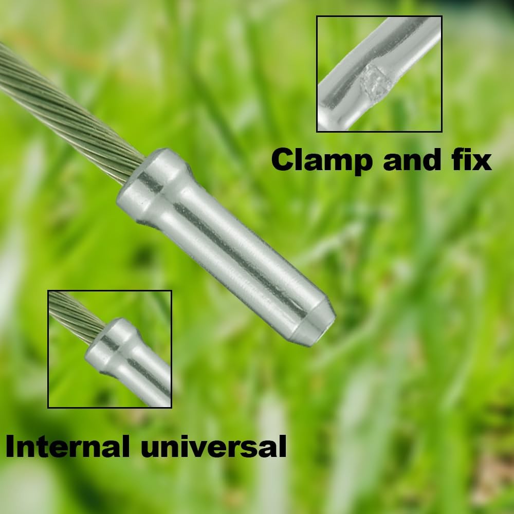 Bike Cable End Caps, Crimps, Alloy Brake Universal, 100PCS Silver