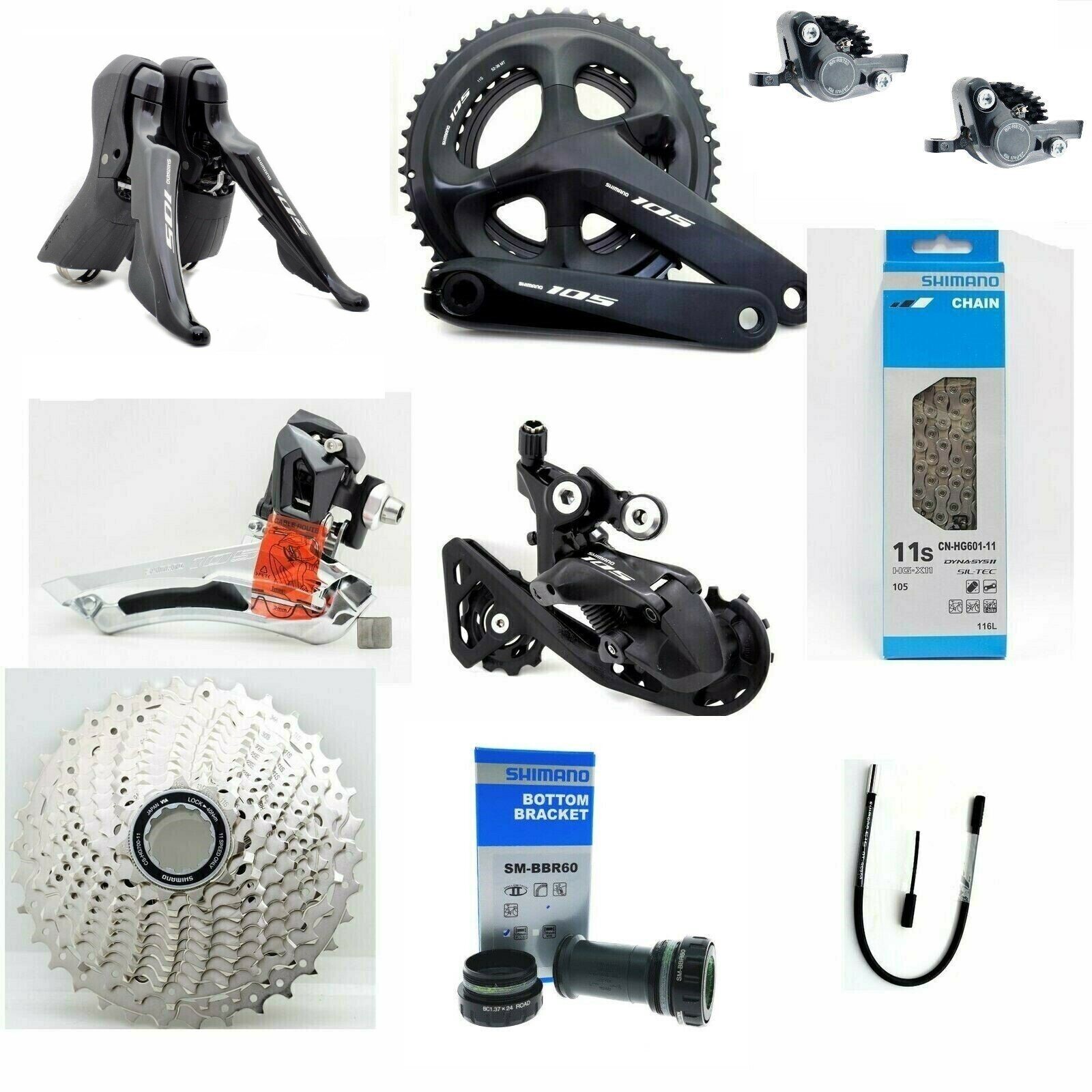 Shimano 105 ST-R7020 FC/FD/RD-R7000 50-34T HG700 11-34 BR-RS785 GroupSet