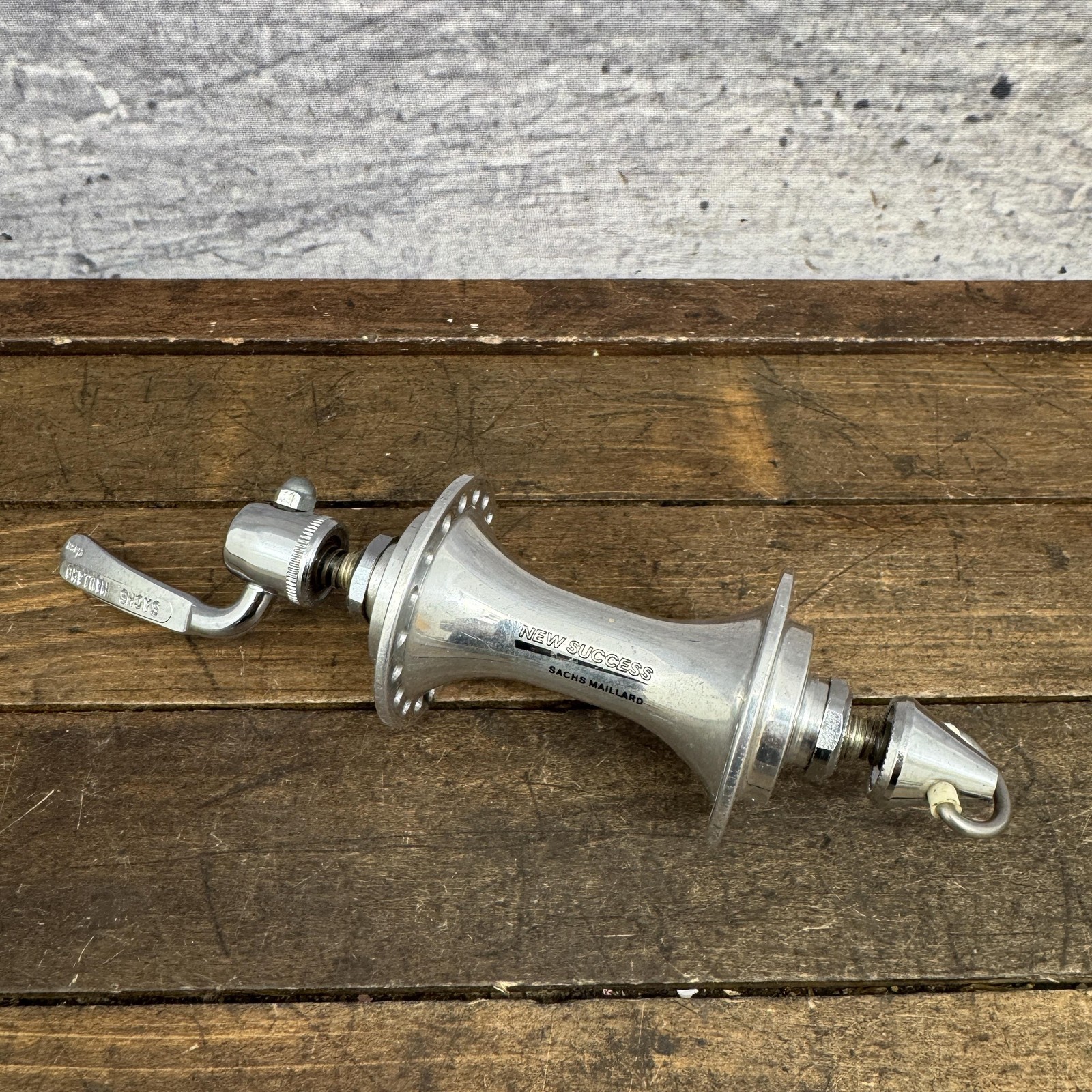Vintage Sachs Maillard New Success Front Hub 36H 100mm QR Silver Road Bike