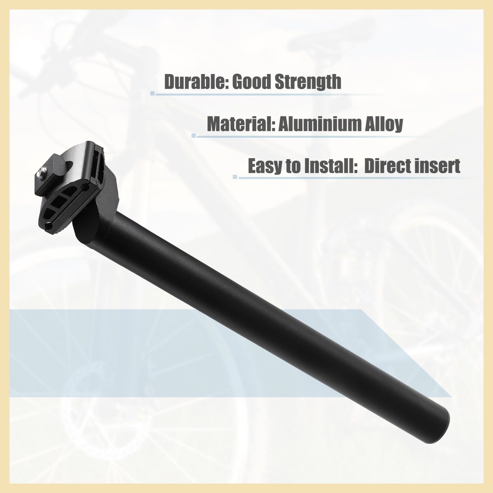 27.2x300mm Bike Seat Post Aluminum Alloy Bicycle Bike Seat Tube Mount