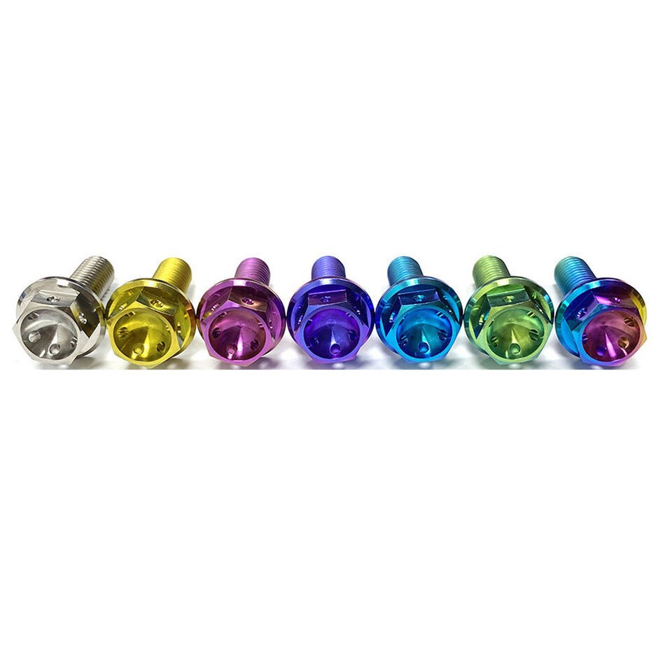 Titanium Bolt M10x20 25 30 35 40 50 60 65 70 75 80 85 90mm Flange Hex GR5 Screws