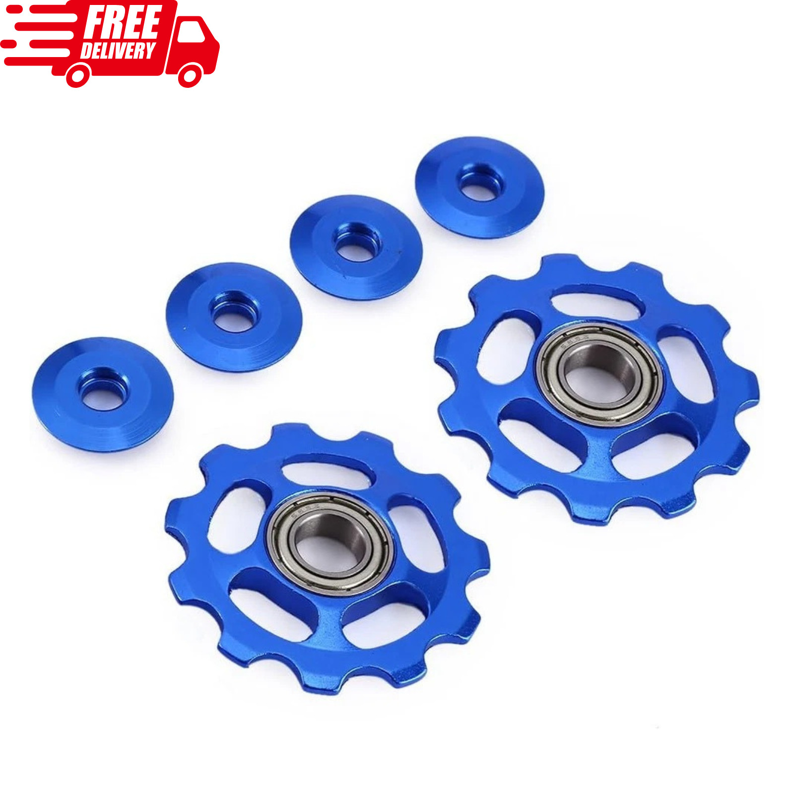 2 Pcs 11T Aluminum Sealed Bearing Jockey Wheel Rear Derailleur Pulley for Shiman