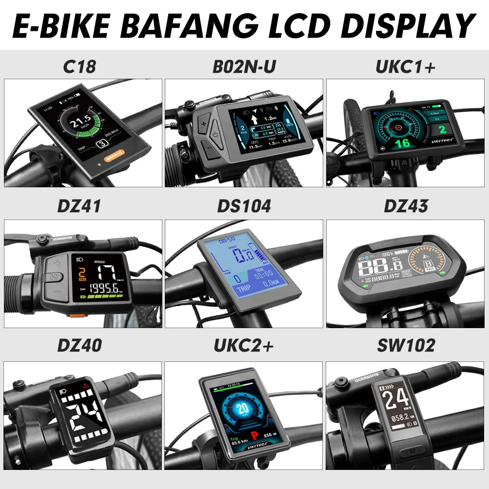 Ebike Intelligent LCD Screen Waterproof 5 Pin OLED Display for Mid Drive Motor