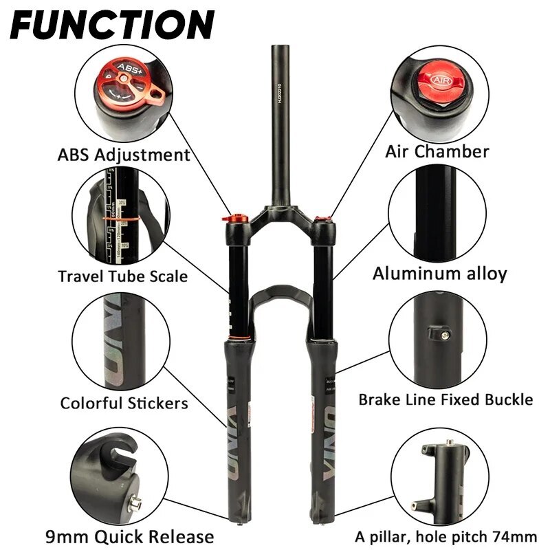 24Inch Travel 120/140mm Disc Brake Mountain Bike Front Suspension Air Fork