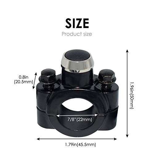 Aluminum 7/8″ Motorcycle Handlebar Control Horn Start Switch Button Momentary