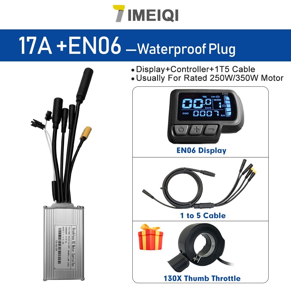 E-bike Sine Wave Waterproof Controller 36V/48V 17A 26A 30A with LCD S866 Display