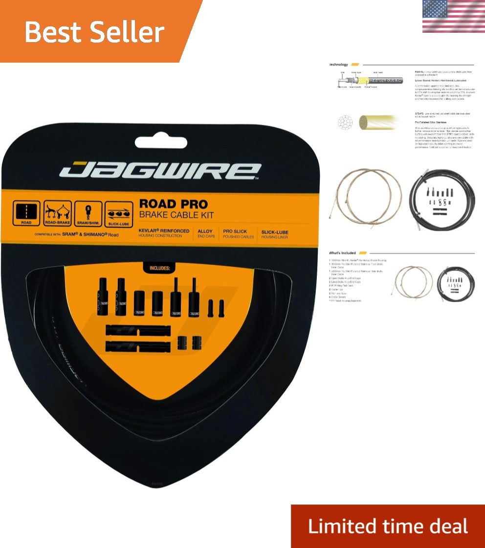 Crisp Lever Feel Road Brake Cable Set – 1500mm Front & 2800mm Rear Inner Cables