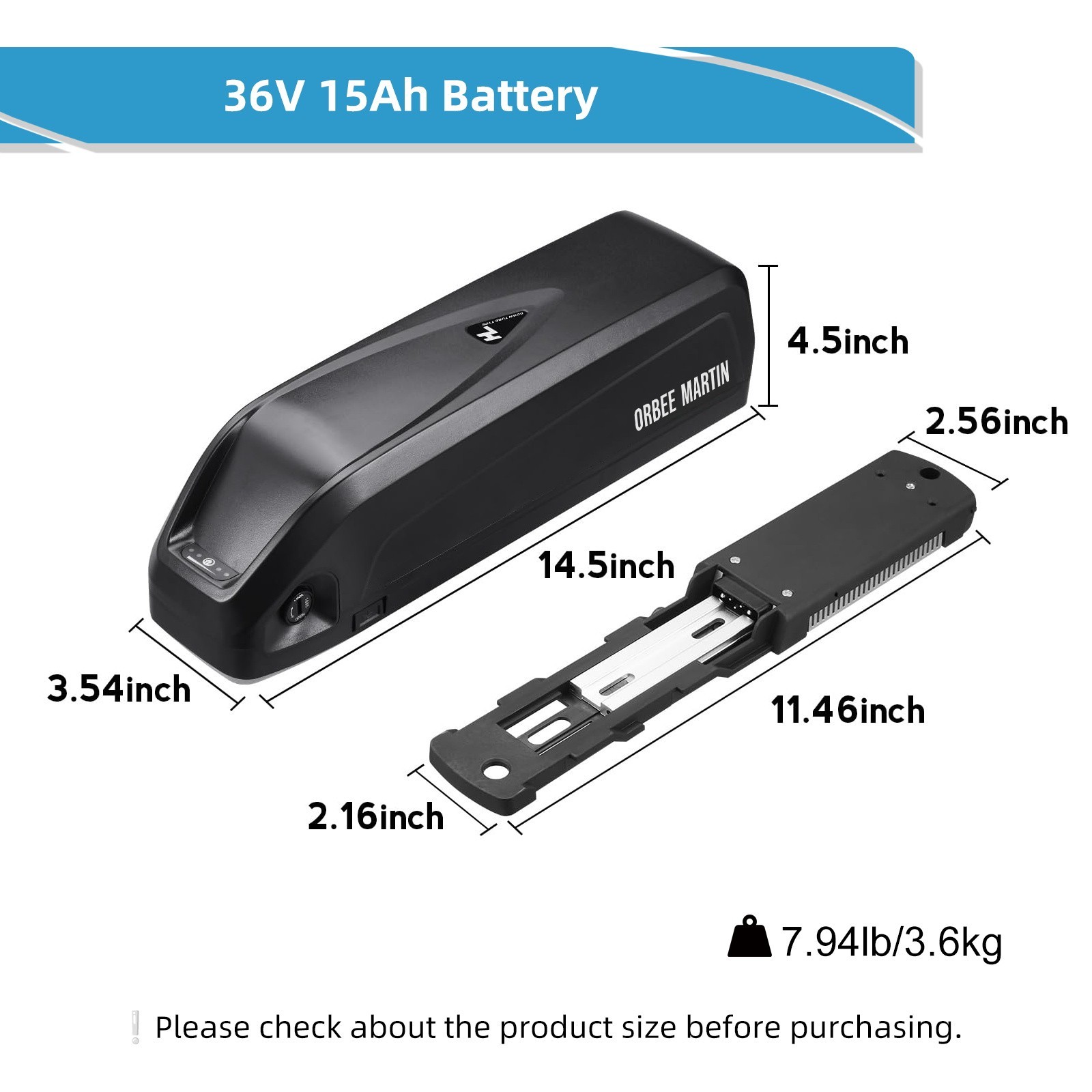 Hailong 36V Lithium Ebike Battery 36V 15Ah Electric Bike Battery 200W-750W