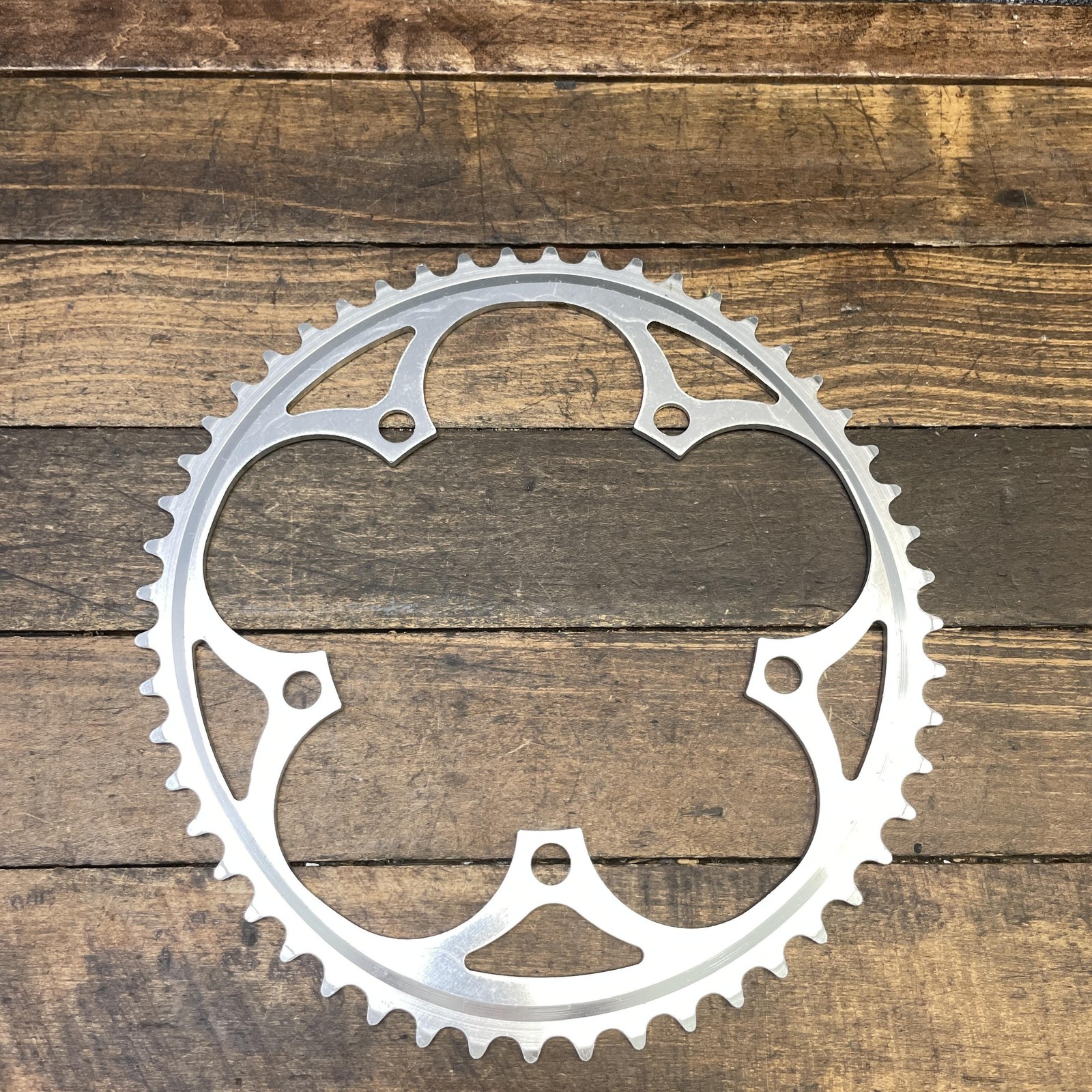 Vintage Sakae Oval-Tech 52T Chainring 130 BCD 5-Arm Silver Road 52 Tooth Oval