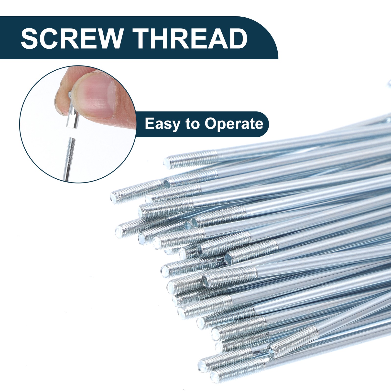 1 Set 13G 114mm Galvanized Steel 45 Universal Nipple Bike Spokes