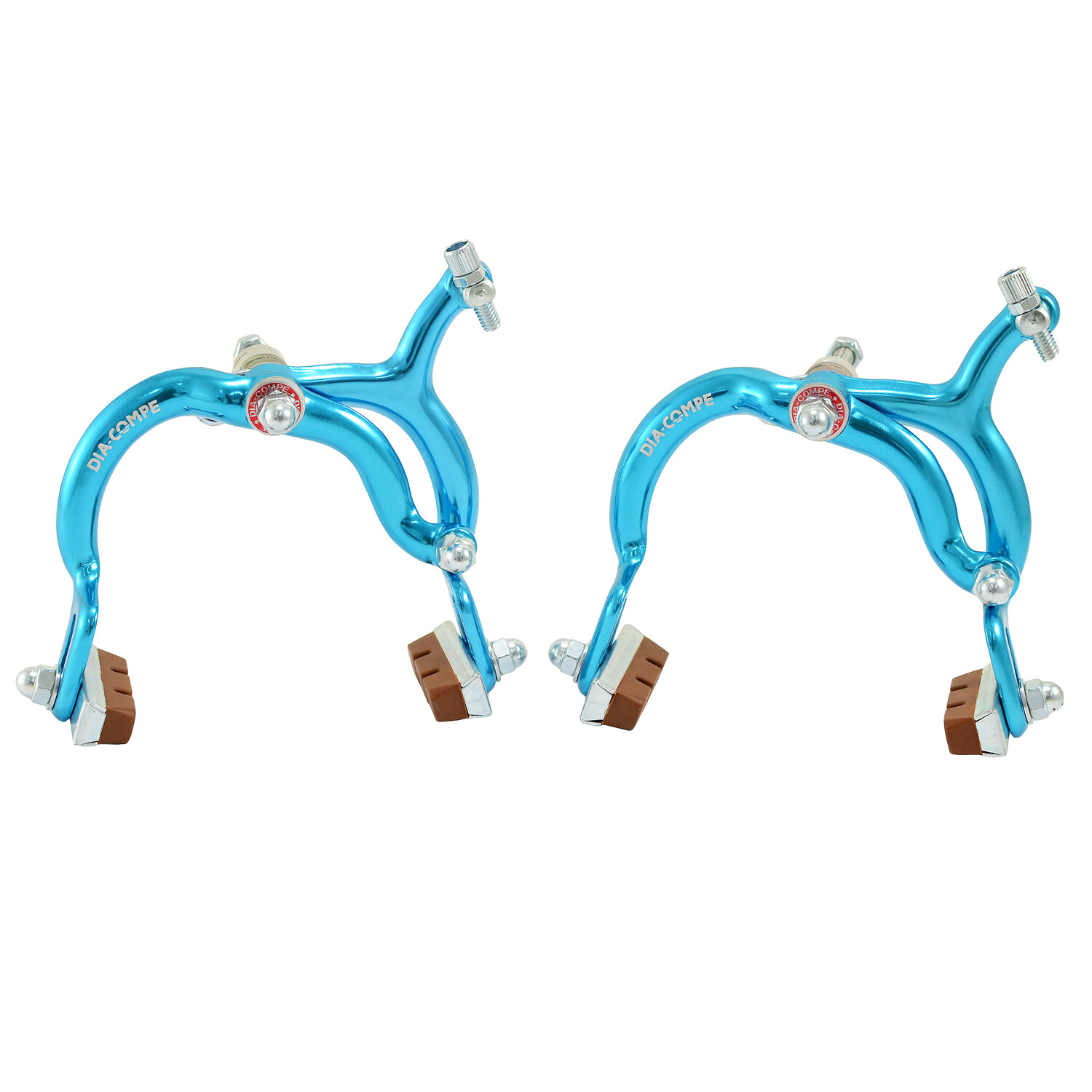 DIA-COMPE MX890 Side Pull Caliper Brake Set (F+R) For Old School BMX , Blue