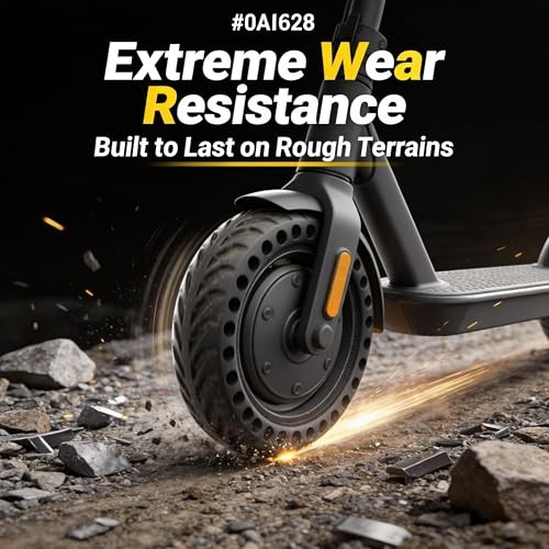 8.5″ Solid Electric Scooter Tire, Honeycomb Shock-Absorbing Replacement 2PS