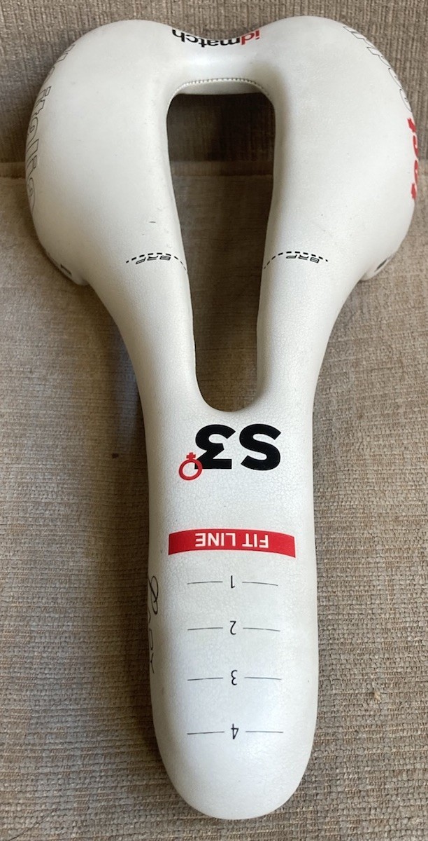Selle Italia SLR S3 Manganese Railed Test Saddle White Bicycle Road Bike Seat