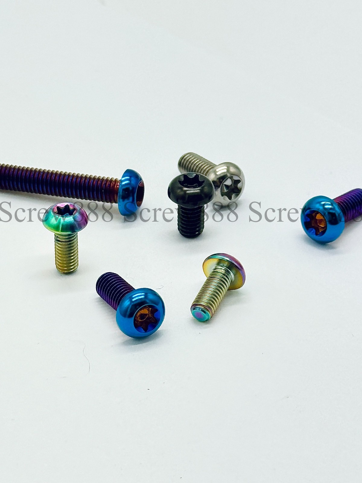 12Pcs Titanium Ti M5x10mm Mountain Cycling Bike Disc Rotor Bolt Torx T25 Gold