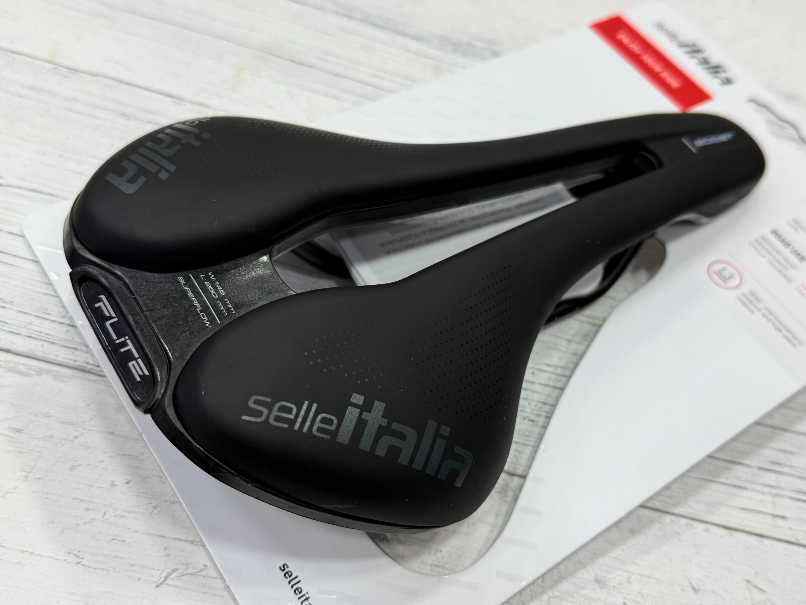 Selle Italia Flite Boost TM Superflow Manganese Rail Saddle Black L3(145x250mm)