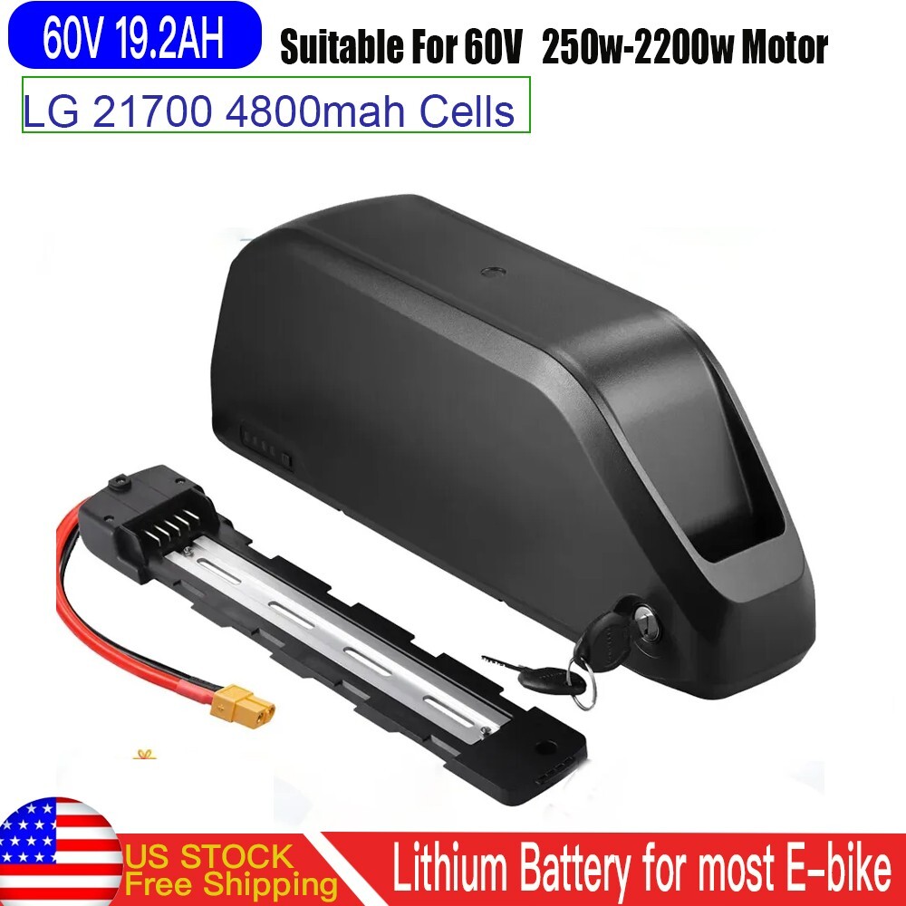 Ebike Battery 60V 19.Ah LG Cells Li-ion Pack for 250w-1500W Electric Bike Motor
