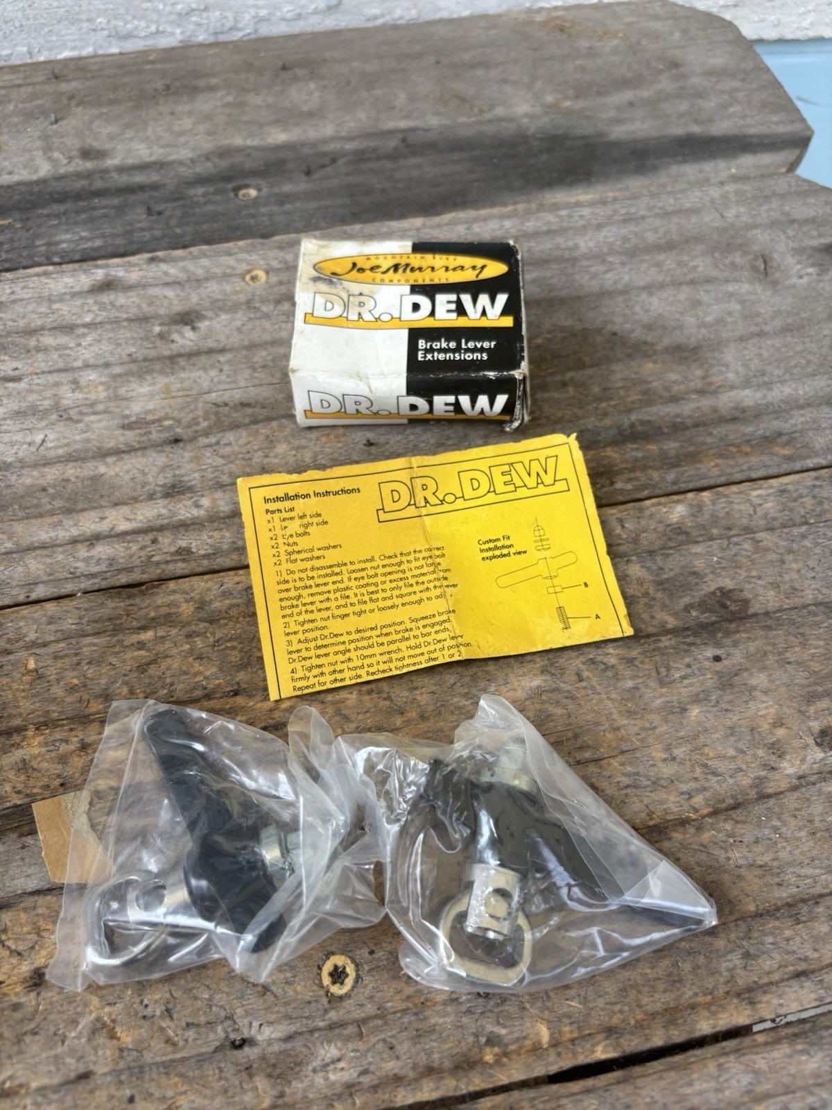 NOS Joe Murray Dr. Dew Brake Lever Extensions Vintage Mountain Bike Kona MTB