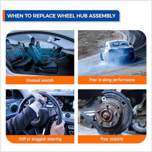2pcs 513273 Front Wheel Hub & Bearing Assembly Compatible with 2008-2016