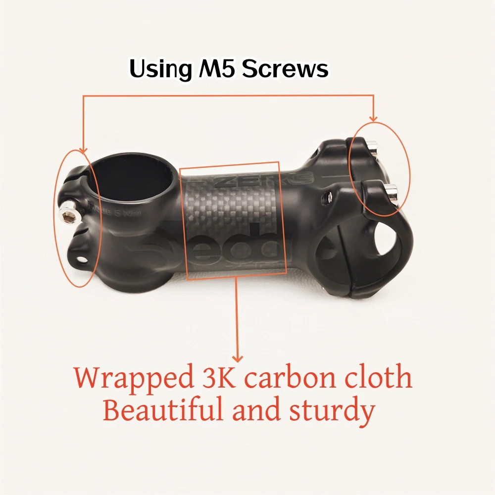 Carbon Road MTB Bicycle Stem 31.8*60-120mm 6/17 Degrees Angle Bike Parts
