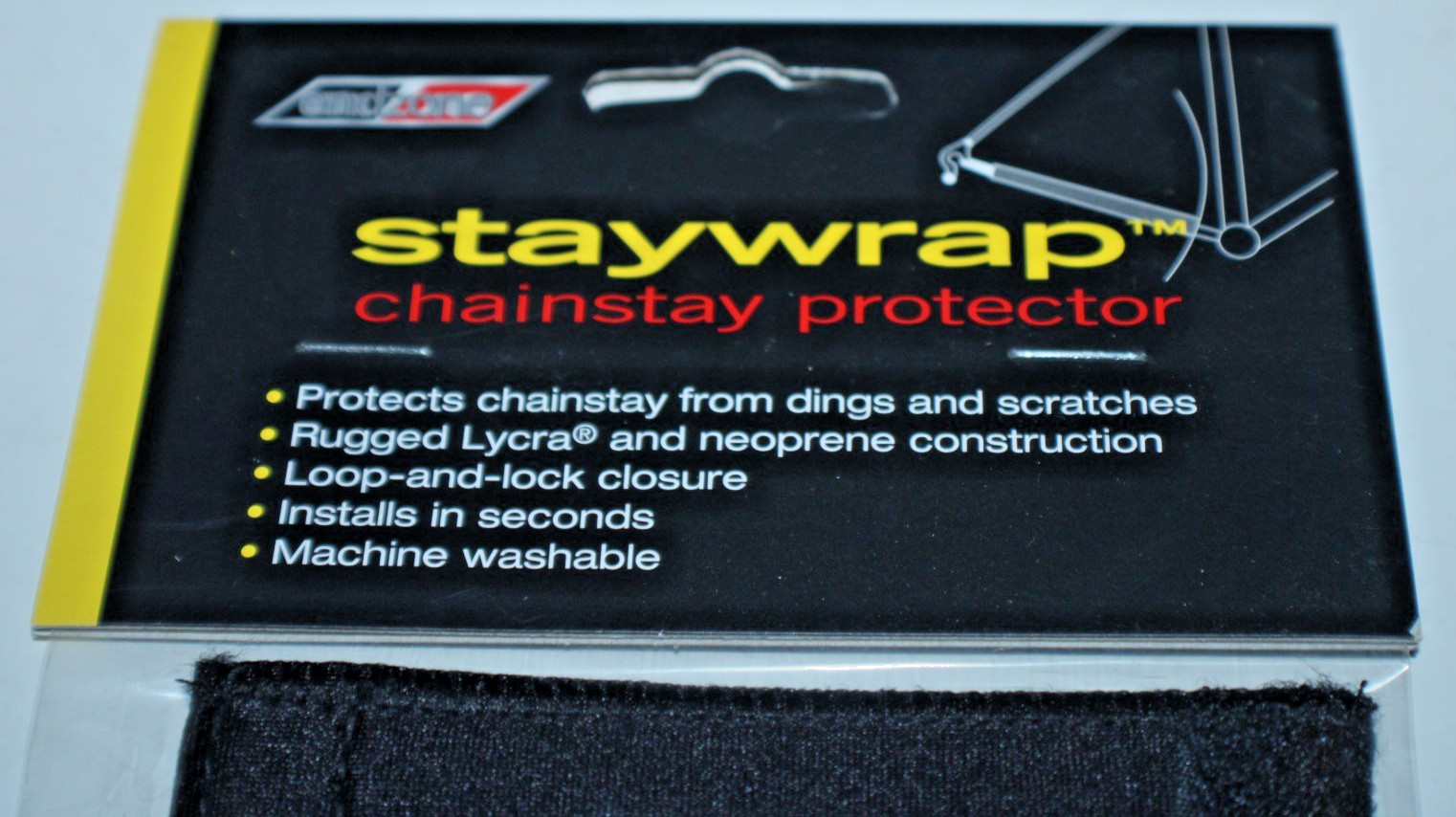 Endzone Staywrap Chainstay Protector Lycra/Neoprene Black Washable!