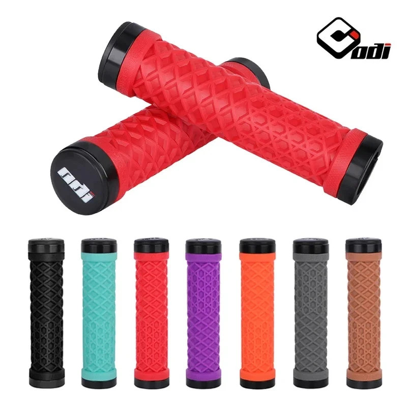 Van Bicycle Handlebar Grips Lock-On Anti-slip Shock Absorption Double Lock Ring