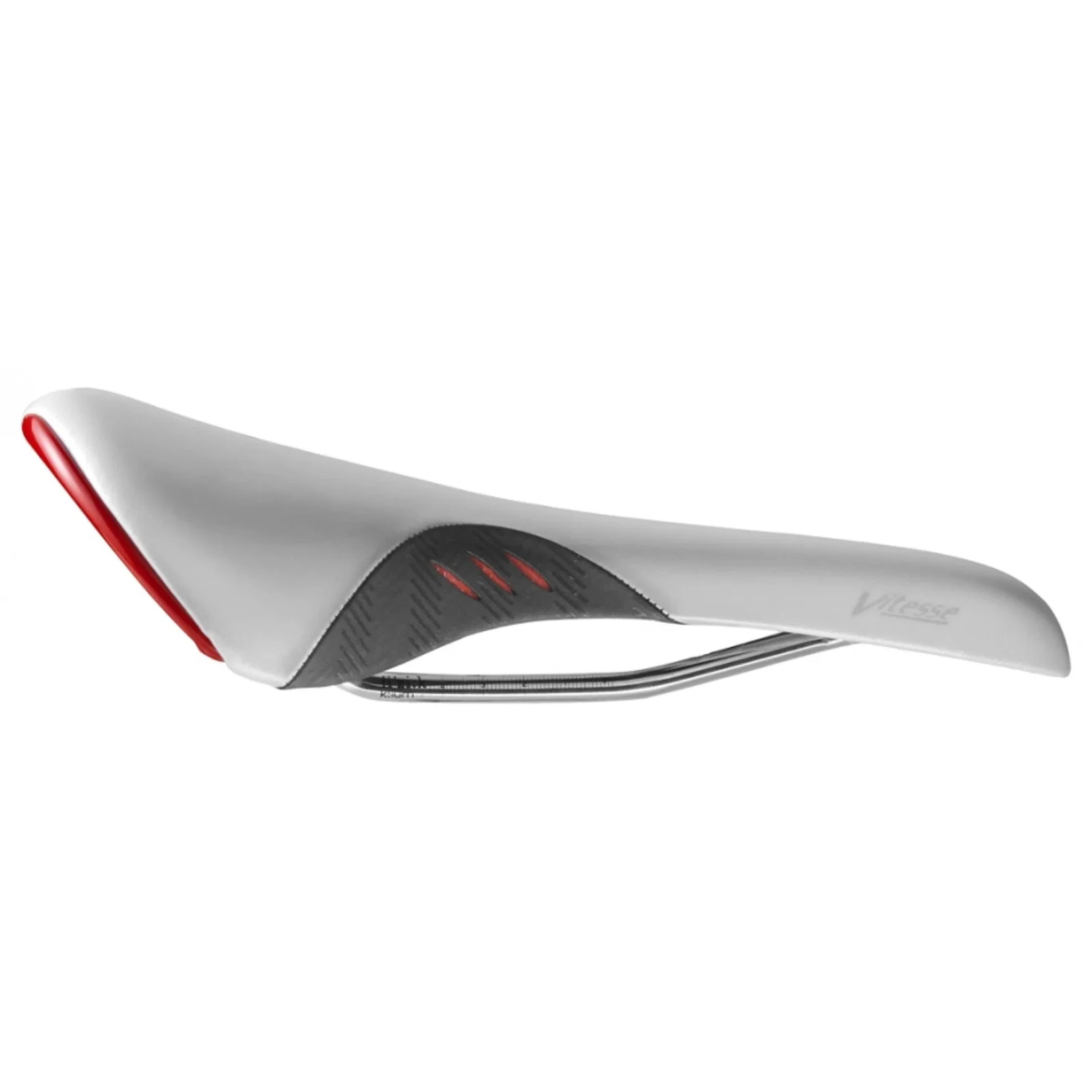 New Fizik Women’s Vitesse HP K:ium Rail Pearl White/Black/Red Saddle