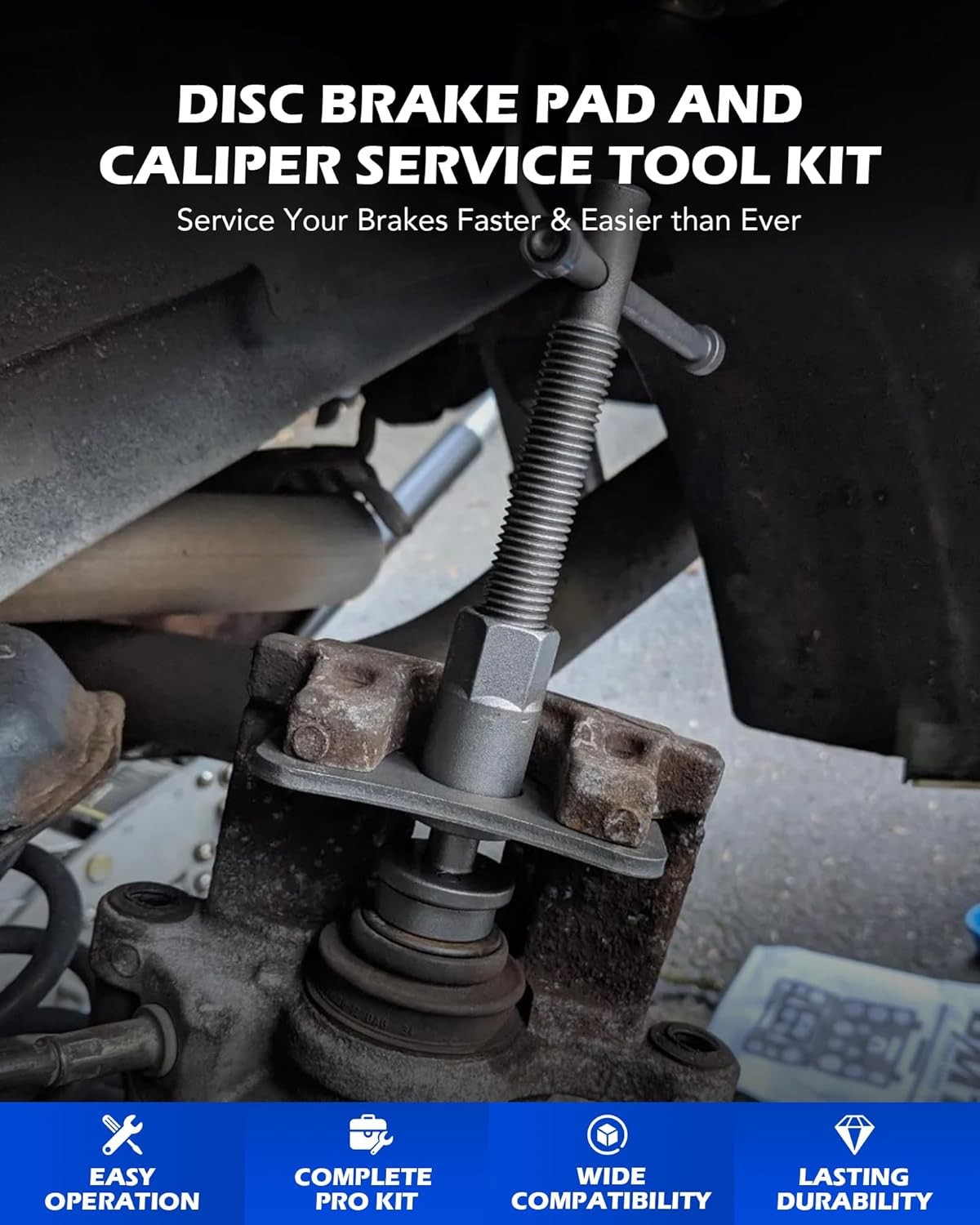 Brake Caliper Compression Tool Set 24pc Heavy Duty Piston Tool Orion Motor Tech