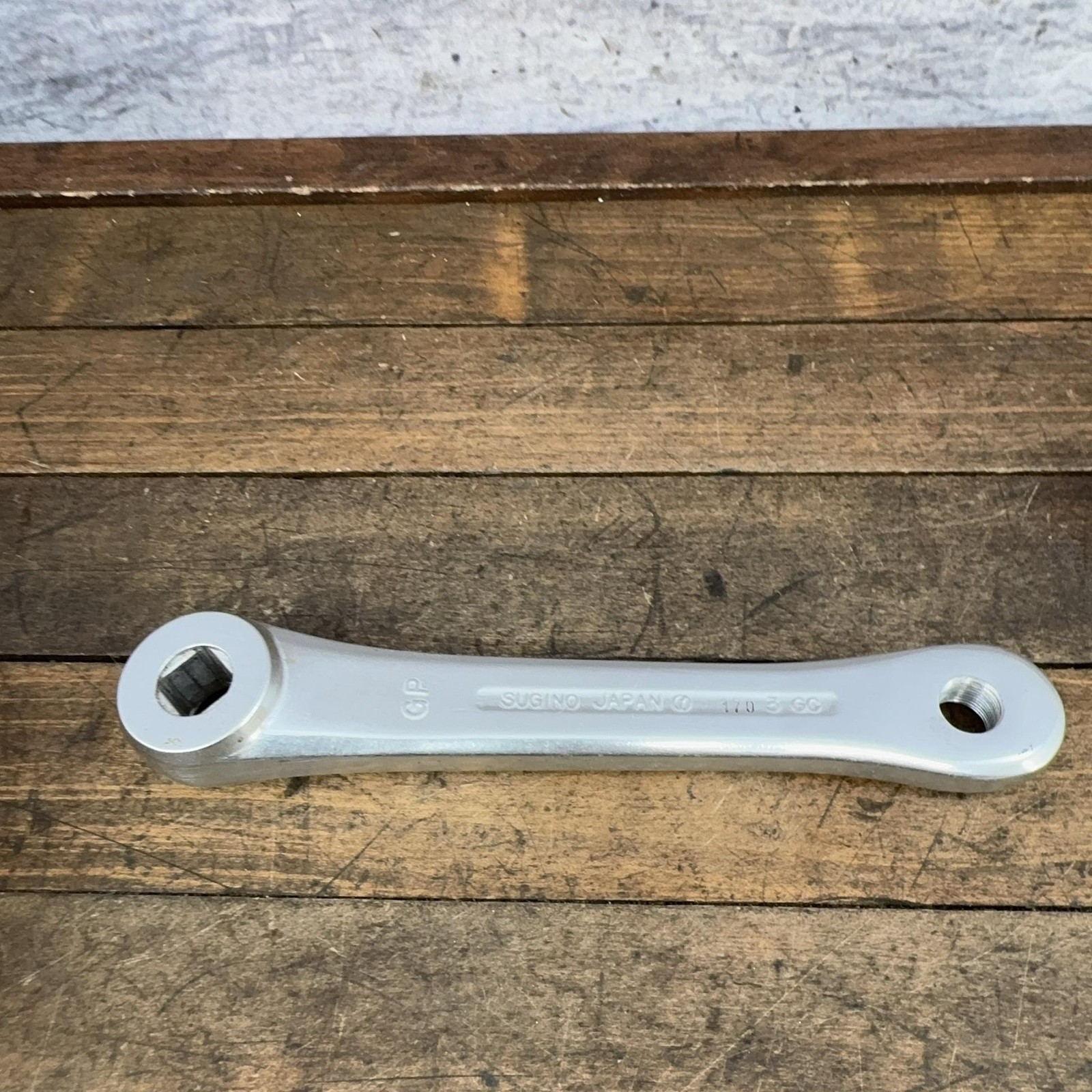Vintage Sugino GLP Crank Arm LEFT 170mm Square Taper Road Silver Alloy Japan