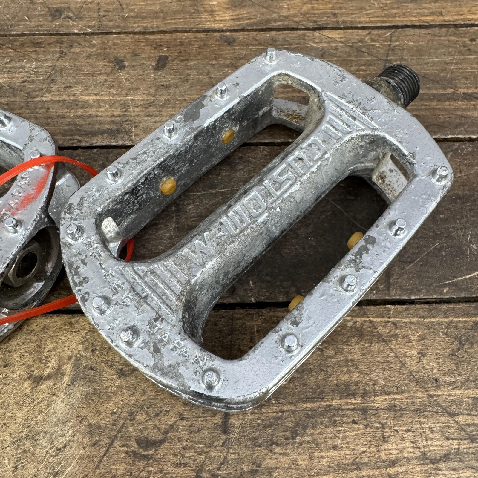 Vintage SR Custom-M BMX Pedals 9/16 Chrome Silver Pair Japan Old School 80s