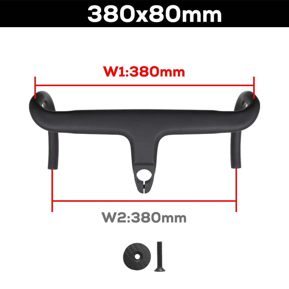 Road Bike Full Carbon Integrated CockpitHandlebar 28.6mm -10° 380-440*90-110mm