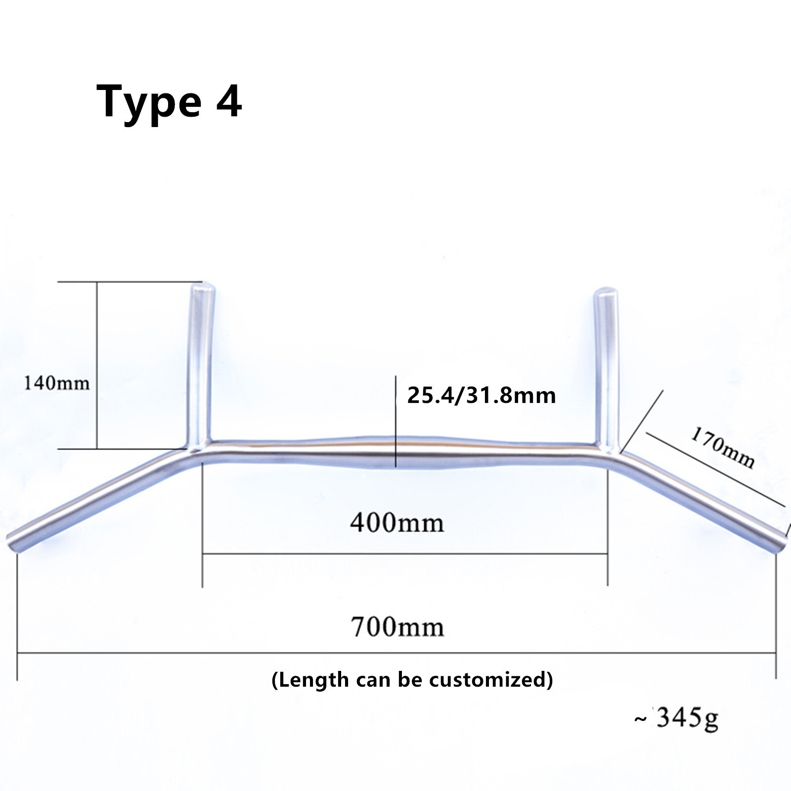 Titanium Bicycle Bike Handlebar Rest Bar Riser Handle Bar 560-760mm