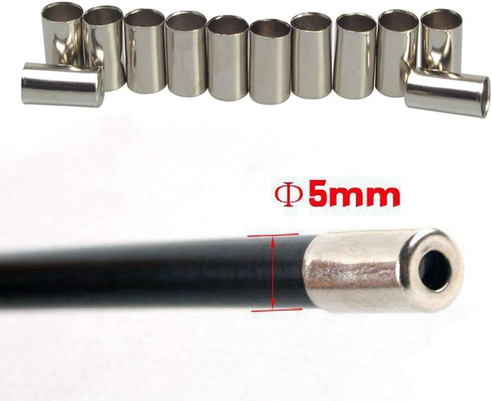 100 Pieces Bike Bicycle 5mm Brake Cable Housing Ferrule End Caps MTB Road Bike A