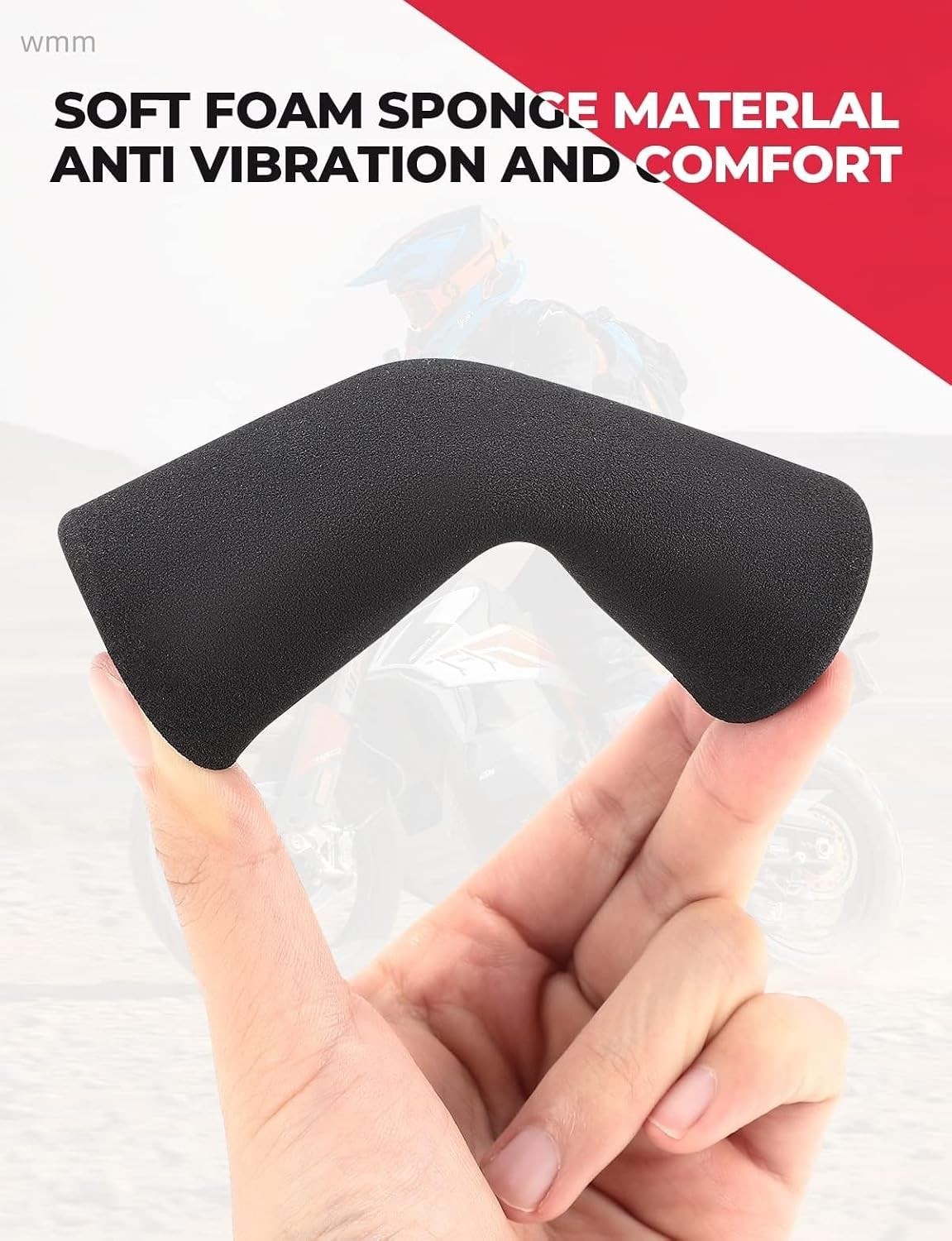 2pcs Grip Puppy Motorcycle Foam Anti-Vibration Comfort Handlebar Grip Cover