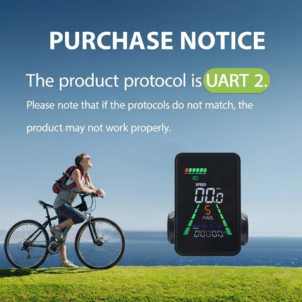 L5 Mountain E-Bike NFC LCD Display Meter 24V/36V/48V/60V UART Type C6046