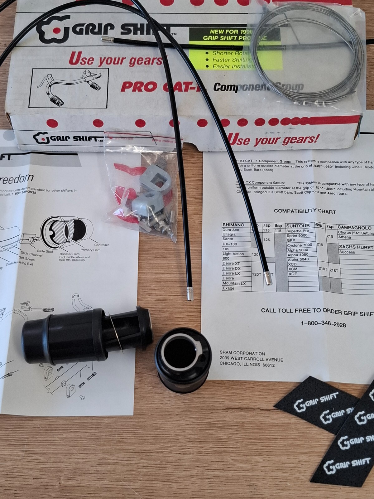 Campagnolo NIB Grip Shift SRAM Pro CAT-1 118 6-Speed / 2-Speed for Chorus