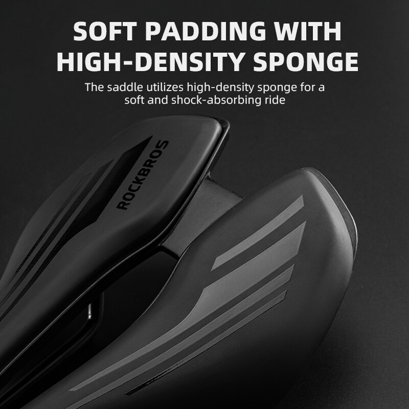 ROCKBROS Bike Saddle Hollow Breathable Thickened High-density Sponge Shockproof