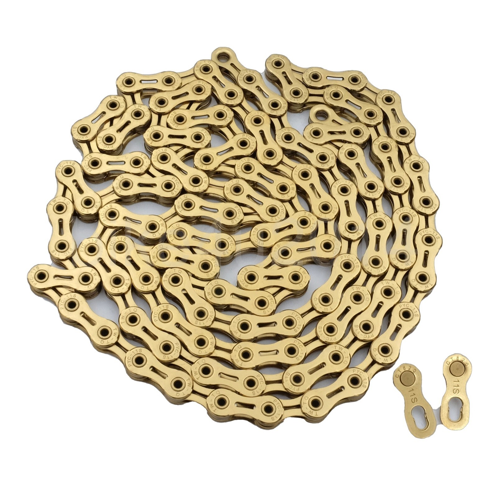238g 116Link 11-Speed 1/2″x11/128″ Bike Chain,Ceramic Coating Ti Gold New