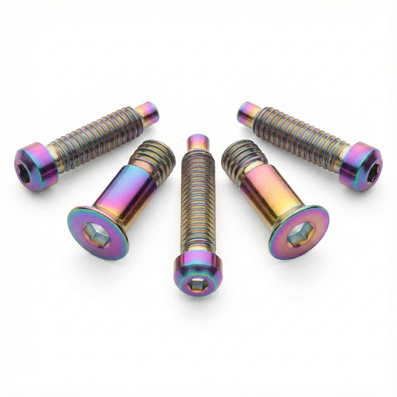 Oil Slick TITANIUM Rinbow Bolt Kit for Shimano XTR/XT/SLX Rear Derailleurs
