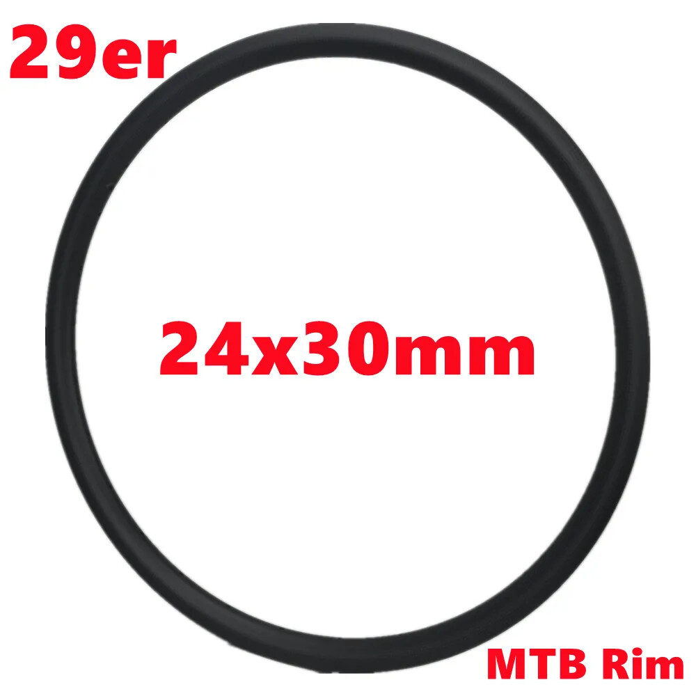 XC MTB Bicycle 29er Carbon Rim 24x30mm 28 Holes Asymmetric UD Matte Glossy
