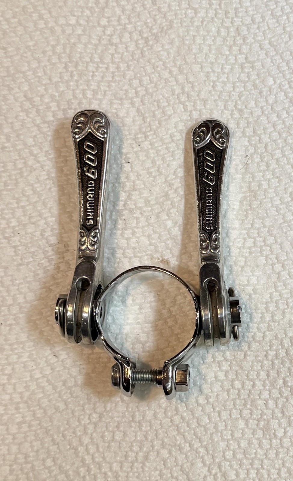 Vintage Shimano 600 Arabesque Downtube Shifters Clamp-On 28.6mm Friction Road